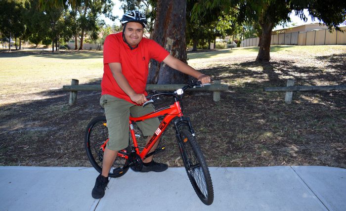 Boy on bike