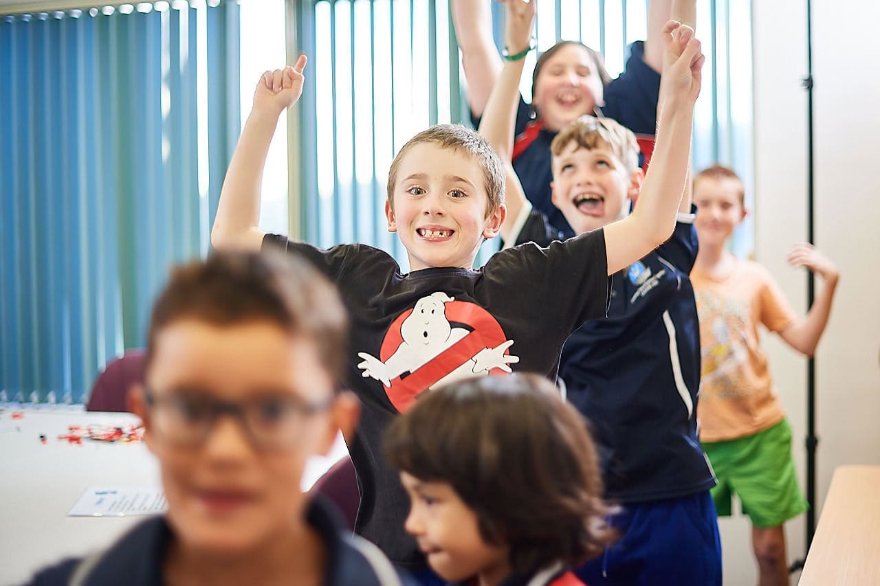 Excited kids during a therapy group