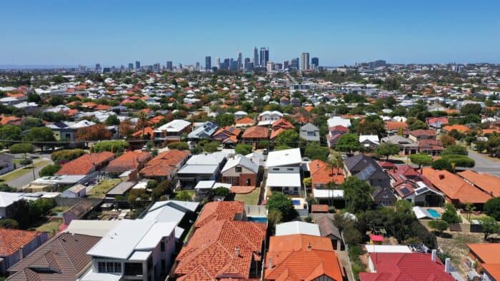 Locations Aerial view of Perth WA