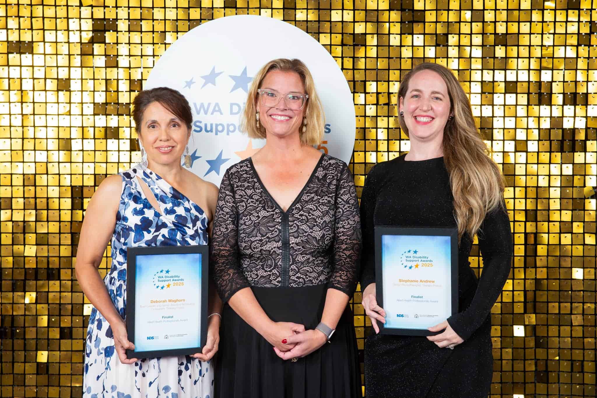 Deborah Waghorn and Stephanie Andrew with Hon. Hannah Beazley